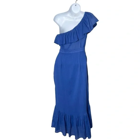 Rue Stiic Westcott One Shoulder Midi Dress Dazzling Blue - Picture 5 of 16